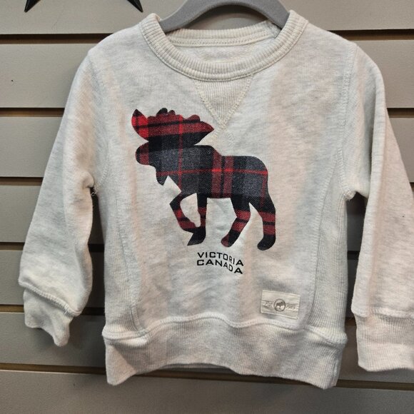 Kids Toddlers Cozy Moose Plaid Victoria  Sweatshirt size 2 like new - Picture 1 of 1